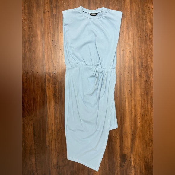 Strut & Bolt Shoulder Pad Wrap Dress Blue Size S / M Casual Comfortable Summer - Picture 5 of 16